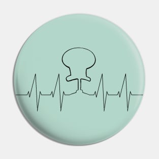 Squidward's Heartbeat Pin