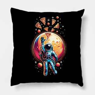 Astronaut in Space with Pizza, Love Eating Pizza Pillow