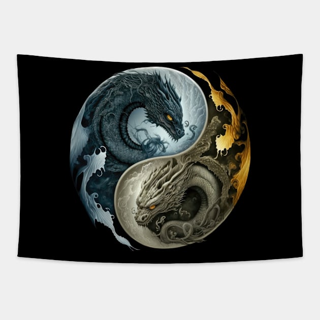 Dragon Tapestry by aicharactersart