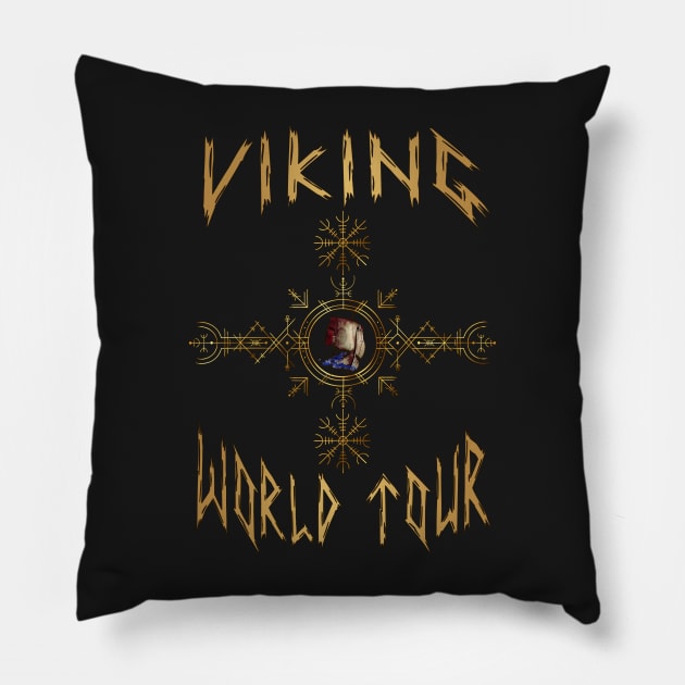 Viking World Tour-Viking t-shirt Pillow by KrasiStaleva