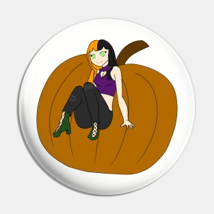 Halloween Pumpkin Witch Pin