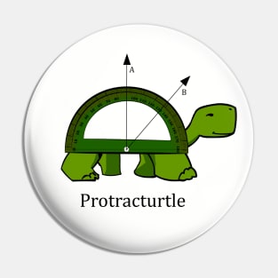 Protracturtle -  Funny Math Turtle Pin