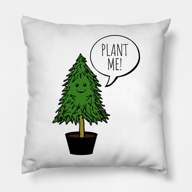 Plant More Trees Pillow by wanungara