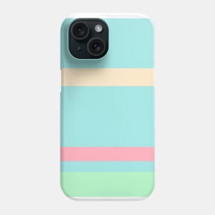 An uncommon recipe of Light Pink, Robin'S Egg Blue, Light Mint and Bisque stripes. Phone Case