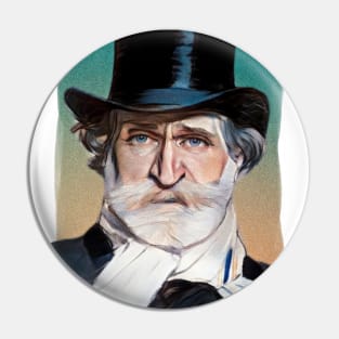 Italian Composer Giuseppe Verdi illustration Pin