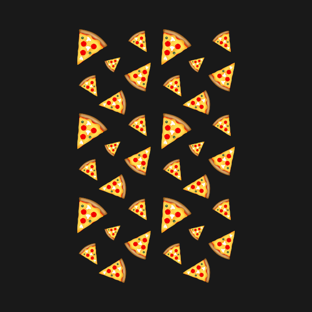 Cool and fun pizza slices pattern foodie neon bright yellow by PLdesign