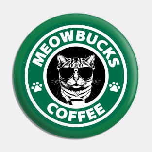 MeowBucks Coffee Pin