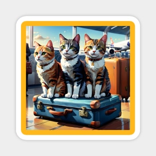 Baggage Claim Cats Magnet