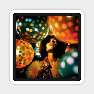 Vintage disco girl Magnet