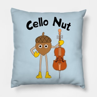 Cello Nut Text Pillow