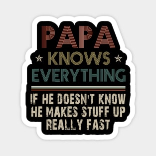 Vintage Papa Know Everything Gift For Father's Day Magnet