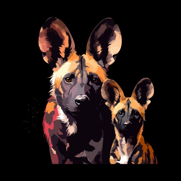 African Wild Dog Fathers Day by JH Mart