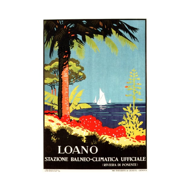 LOANO ITALY Liguria Seaside Tourism Advertisement Vintage Italian Travel by vintageposters