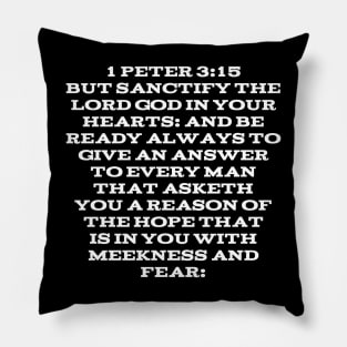 1 Peter 3:15 Bible Verse Text King James Version Pillow