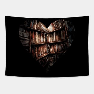 Heart Books Tapestry