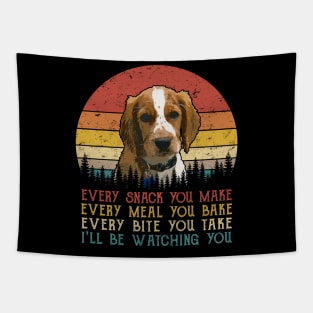 Vintage Every Snack You Make Every Meal You Bake Welsh Springer Spaniel Tapestry