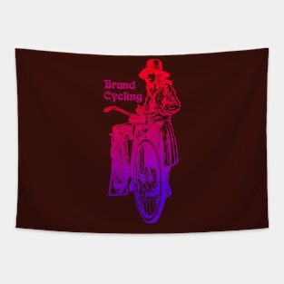 Cycling Woman T-shirt Tapestry