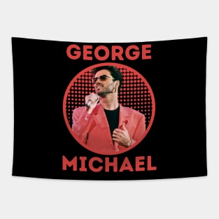 george michael || red 80s Tapestry