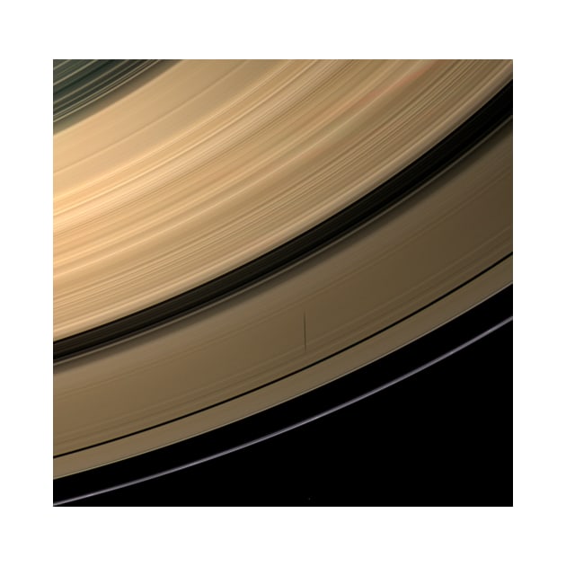 Saturn's rings at equinox, Cassini image (C012/2505) by SciencePhoto