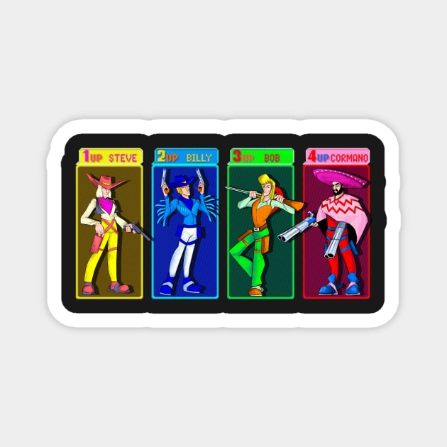 Sunset Riders Arcade Character Select Magnet by Phreephur