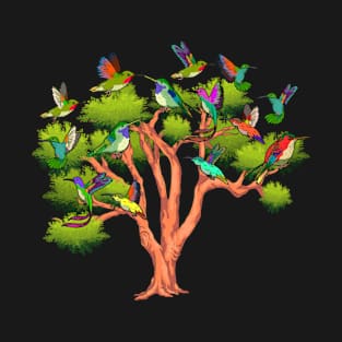 Bird Lover Tree Nature Tropical Animal Hummingbird T-Shirt