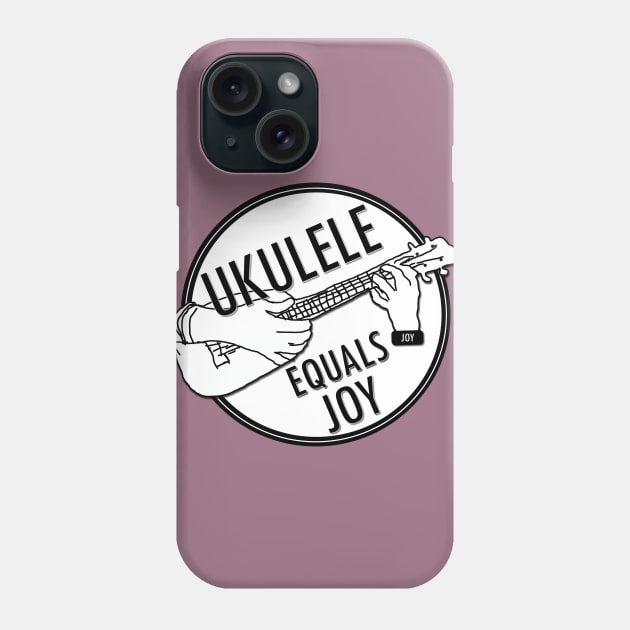 Ukulele Equals Joy BW Phone Case by Shanz Night Owl Squad