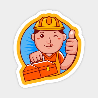 Builder Man Magnet