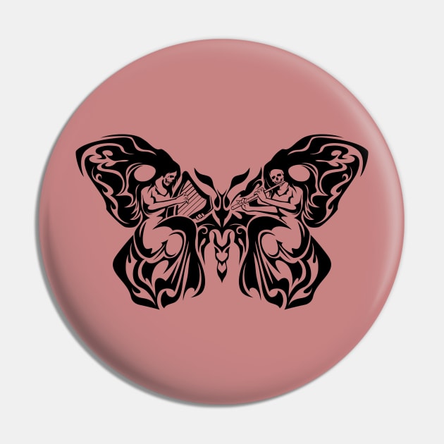 Tribal Moth Pin by TurkeysDesign