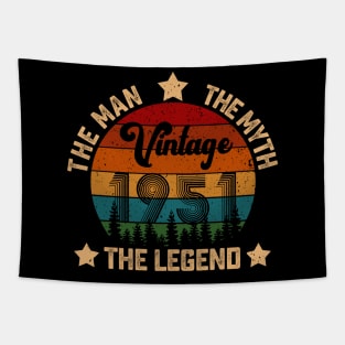 Father's Day Shirt Vintage 1951 The Men Myth Legend 69th Birthday Gift Tapestry