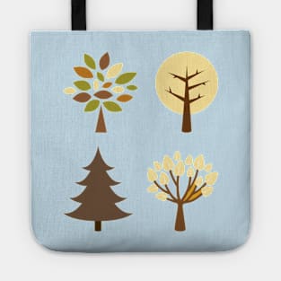 Autumn and winter tree boho pattern Tote