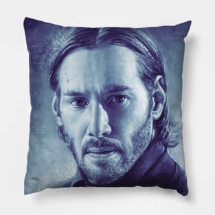 John Wick Painterly Portrait Pillow