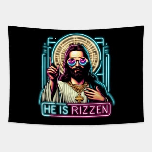 Jesus he is rizzen Tapestry