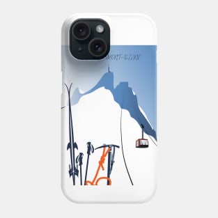 Chamonix Aiguille du Midi skis leewarddesign Phone Case