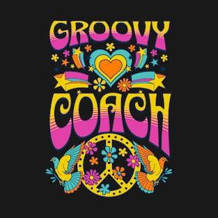 70s Retro Groovy Coach Matching Family Birthday Party T-Shirt