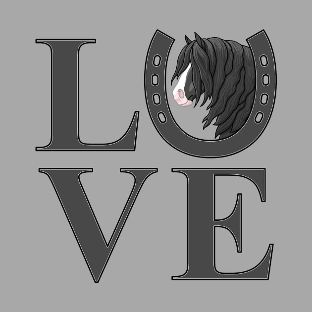 Black and White Gypsy Vanner Draft Horse LOVE by csforest