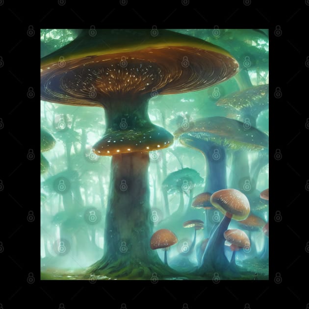 Enchanted Mushroom Forest by Manzo Carey