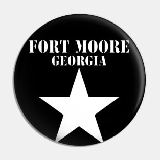 Fort Moore Georgia with White Star X 300 Pin