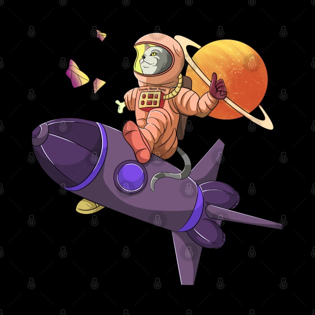Zombie Astronaut Space Cat by Trendy Black Sheep