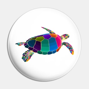 Turtle Pop Art Pin