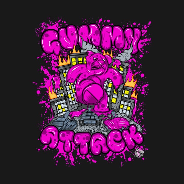 Attack of the Gummybear Pink by GeryArts