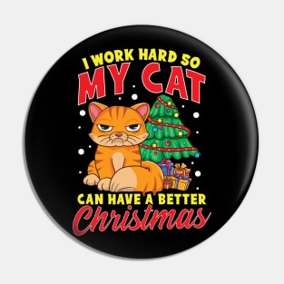 Funny Cat Christmas Sweater Pin