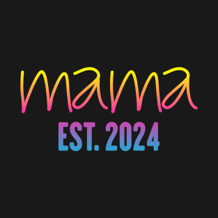 Mama Est 2024 shirt, Promoted to Mommy Mother's Day 2024 T-Shirt