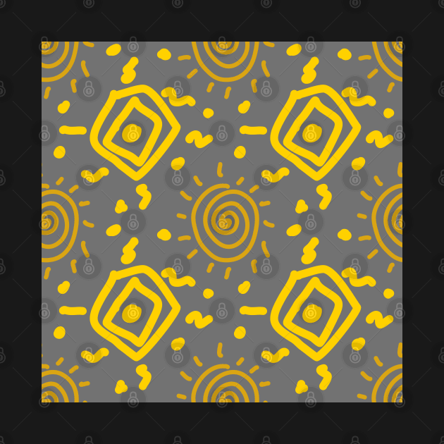 Yellow spiral pattern by Cocofolios