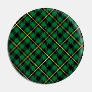 Pride Of Scotland Tartan Green Black And Gold Pin