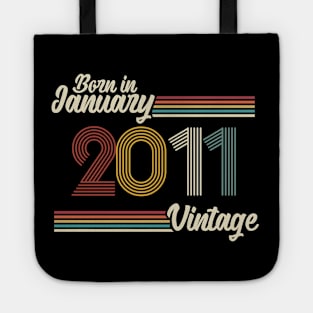 Vintage Born in January 2011 Tote