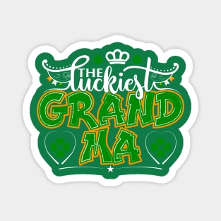 The Luckiest Grandma-Saint Patricks Day Tee Magnet