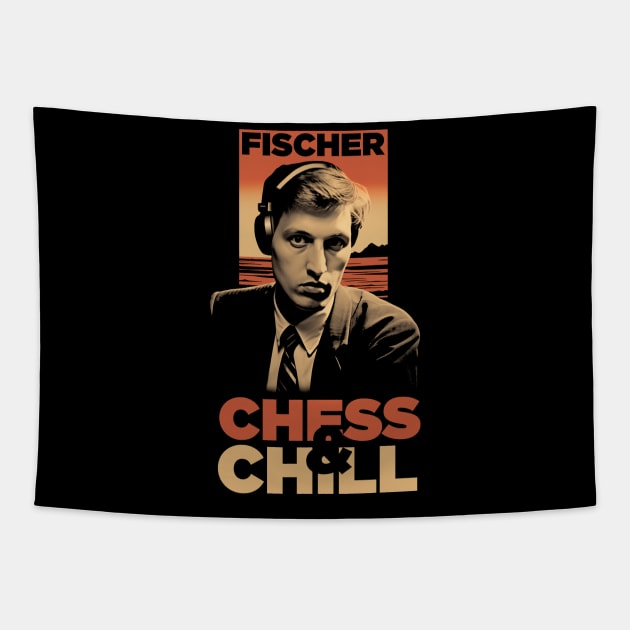 Bobby Fisher - Chess & Chill Tapestry by TNM Design