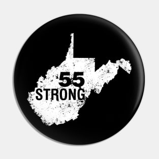 55 United - West Virginia 55 United - WV STRONG - 55 Strong Shirt Pin