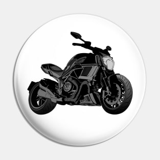 Diavel Carbon Bike Illustration Pin