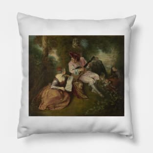 The Love Song - Antoine Watteau Pillow